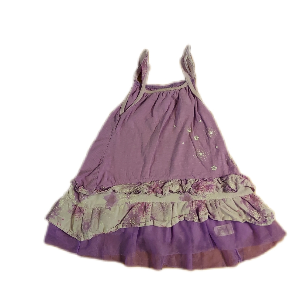 4 Yrs Naartjie Purple Tank Top Shirt Tunic Ruffles Tulle Bottom